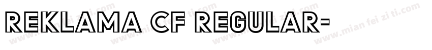 Reklama CF Regular字体转换